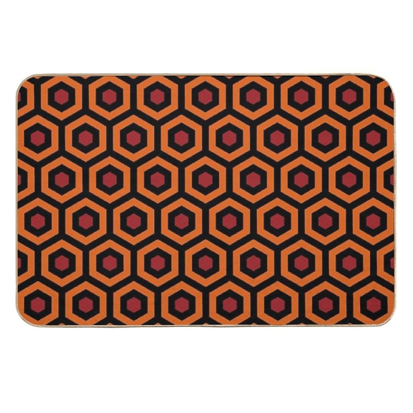 Overlook Hotel Carpet Honeycomb Variation High-Traffic Bath Mat