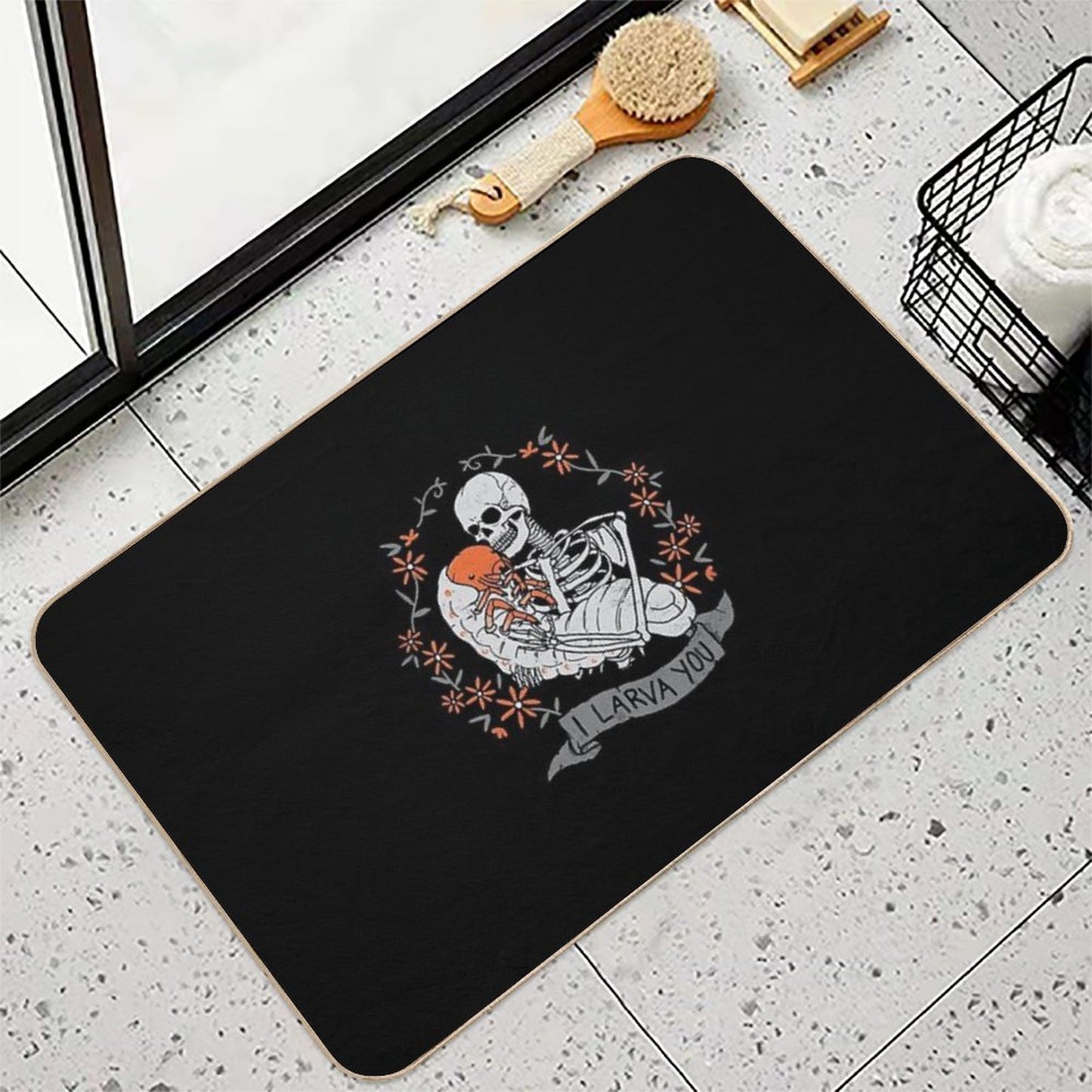 I Larva You Durable Bath Mat