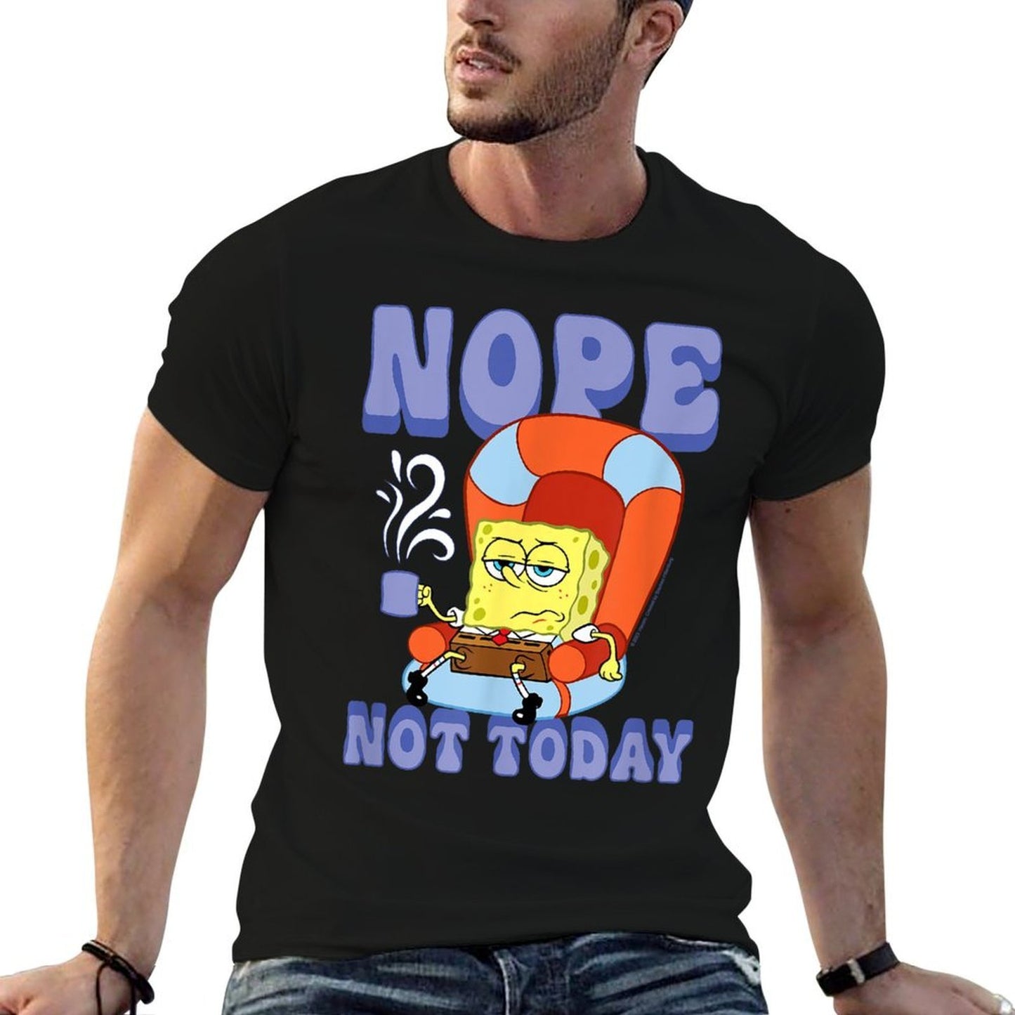 Nickelodeon SpongeBob SquarePants Nope Not Today Polyester Blend T-Shirt