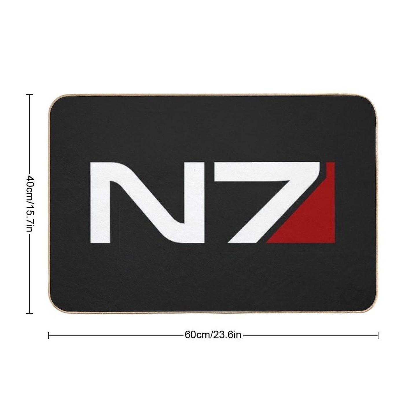 N7 Emblem, Mass Effect Non-Slip Bath Mat