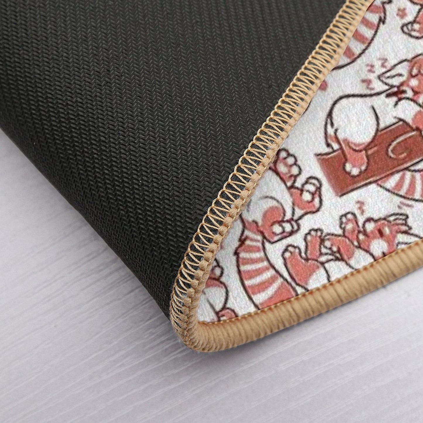 Red Panda All over Pattern Spread Slip-Resistant Bath Mat