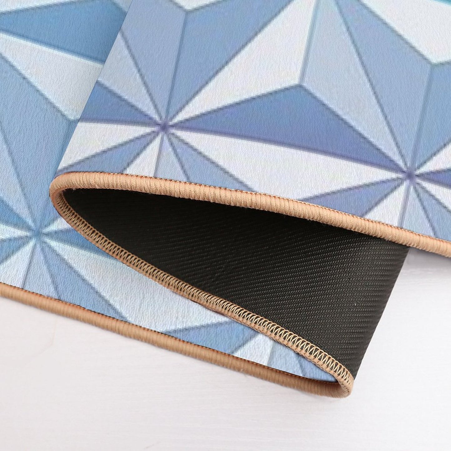 Geodesic Sphere, Blue Pet-Safe Bath Mat