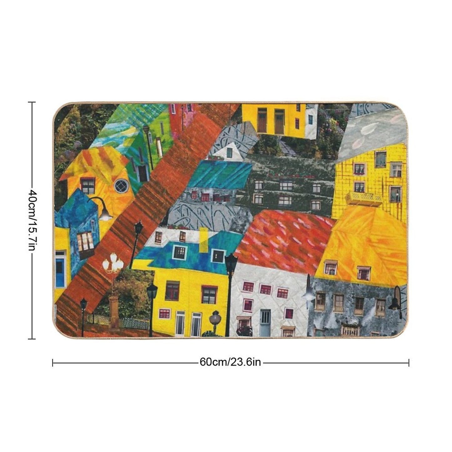 Reykjavik Rooftops  Multi-Purpose Bath Mat