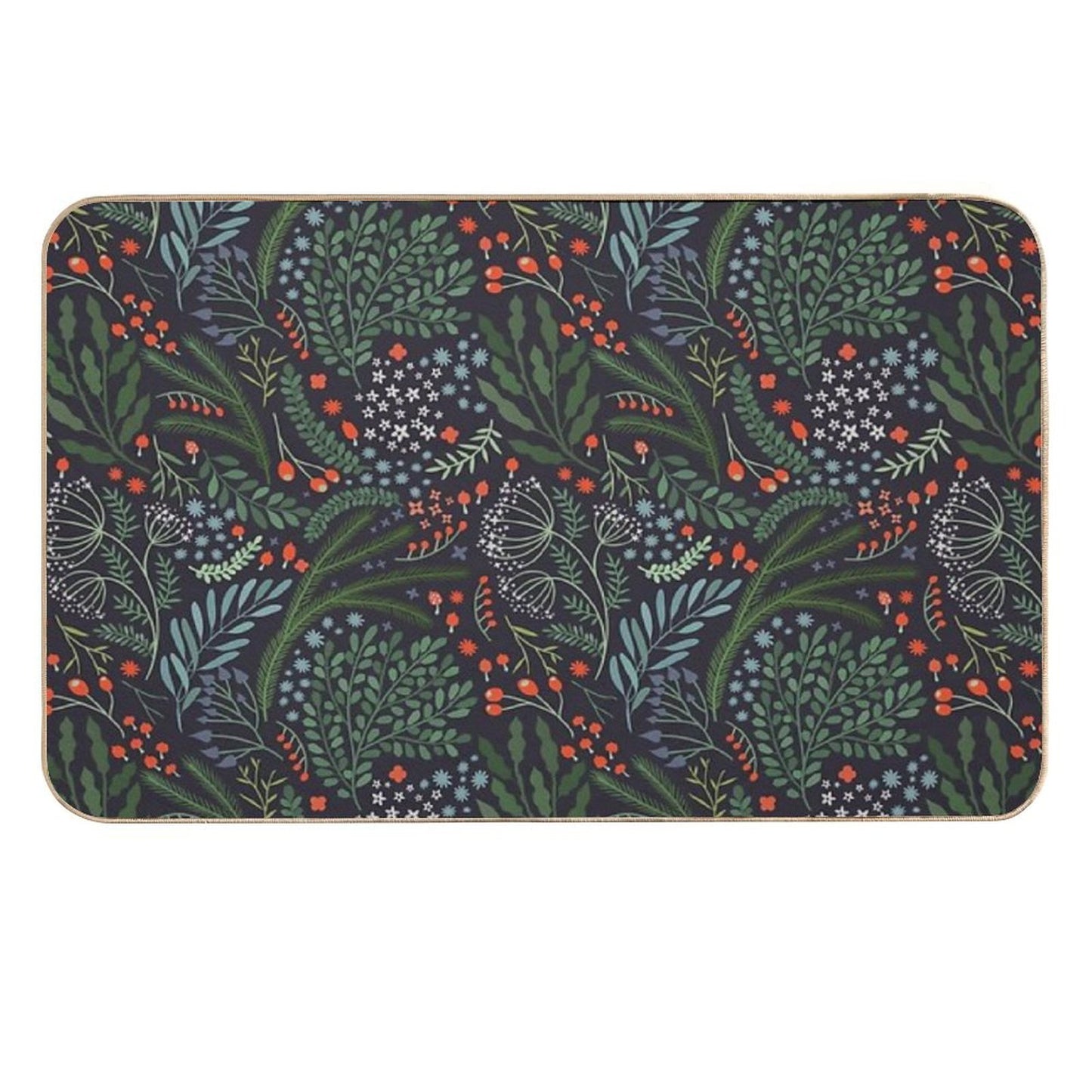 Night Florals High-Traffic Bath Mat