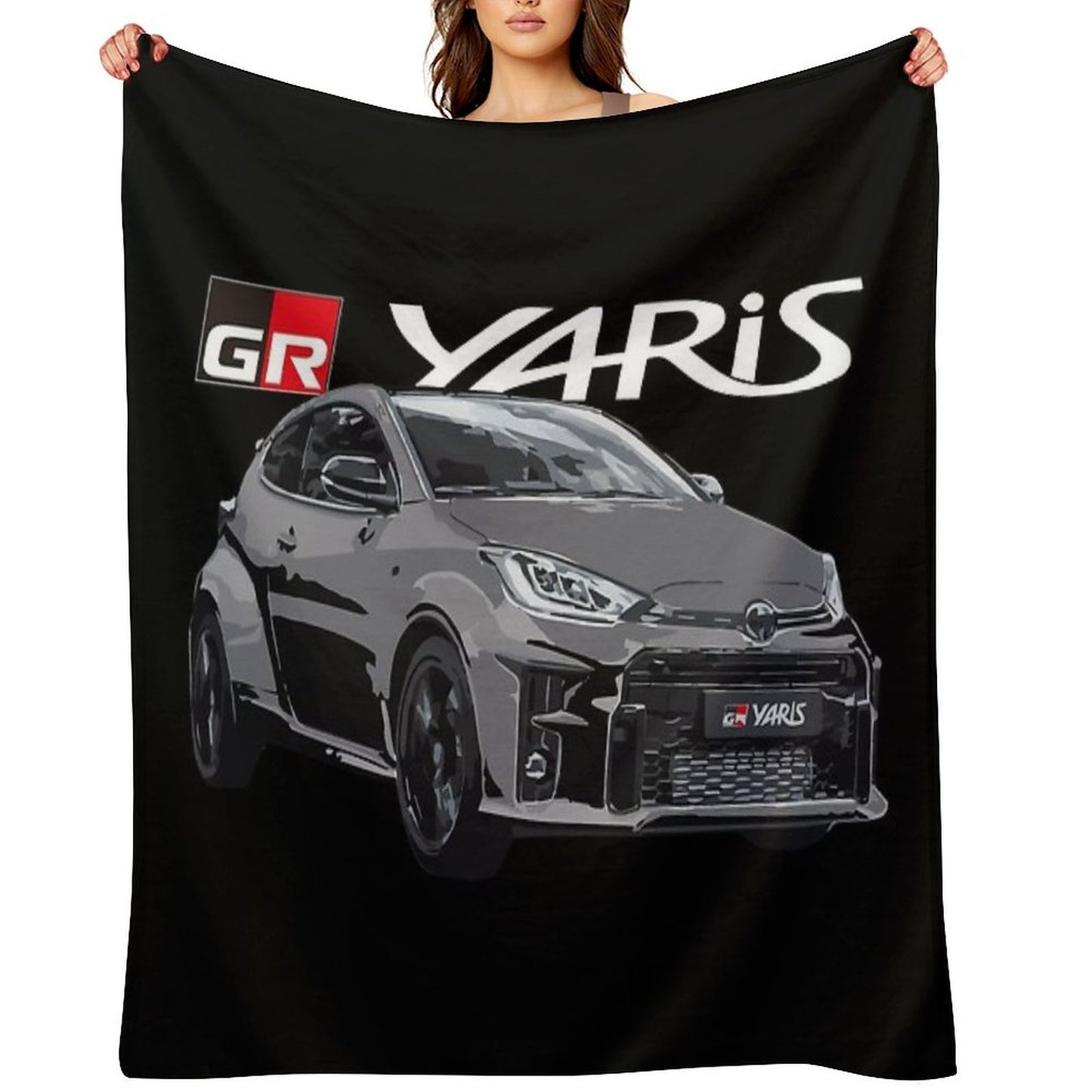 TOYOTA GR YARIS - Black Eco-conscious Throw Blanket