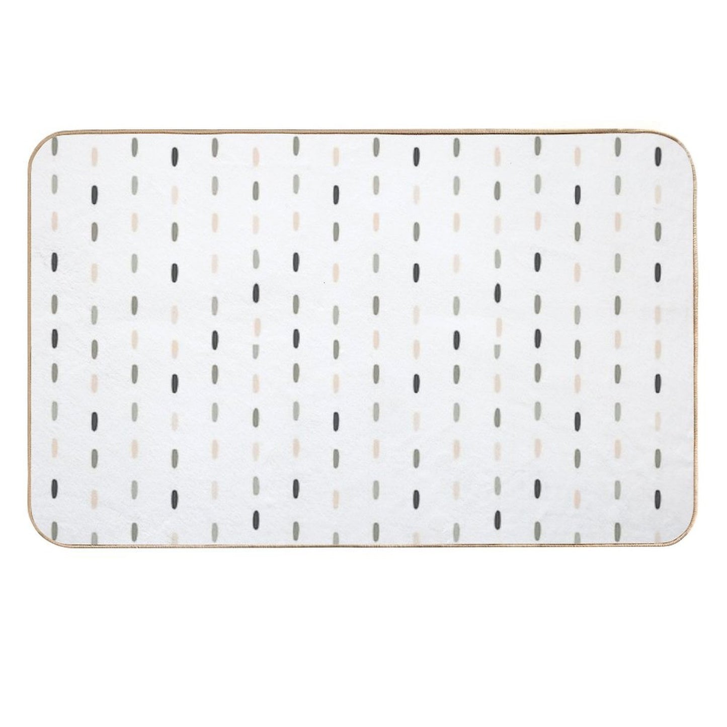 Boho Pastel Color Minimalism Scandinavian Simple Pattern, Uses Geometric Shapes Dirt-Trapping Bath Mat