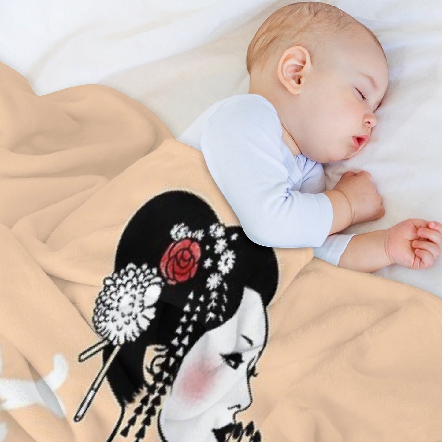 Geisha Nude Lightweight Throw Blanket