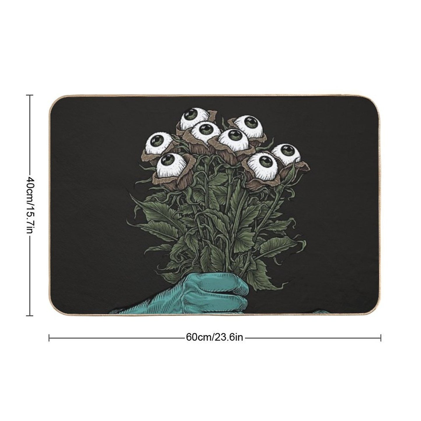 Monster Bouquet Slip-Resistant Bath Mat
