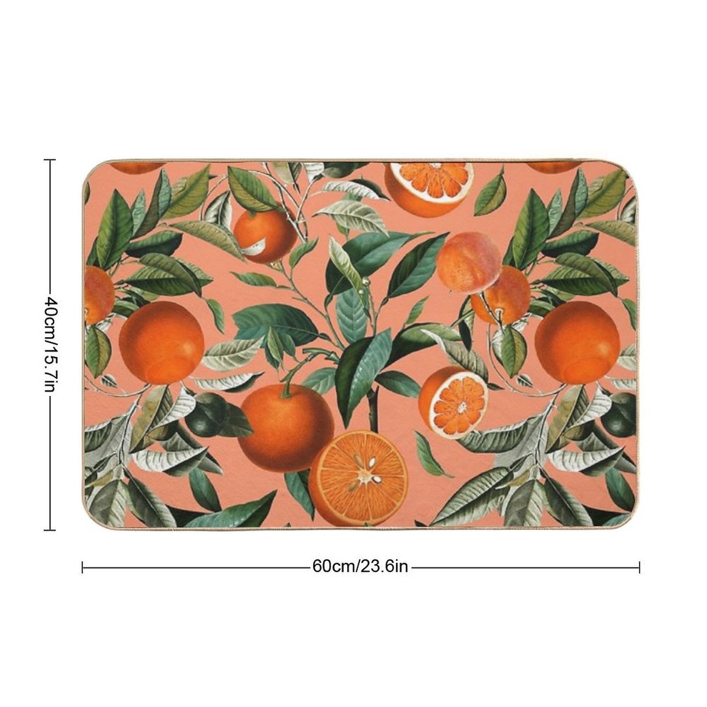 Vintage Fruit Pattern XII Long-Lasting Bath Mat
