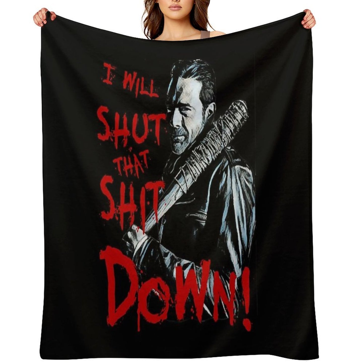 Negan I Will Shut For Fans Quick-dry Throw Blanket