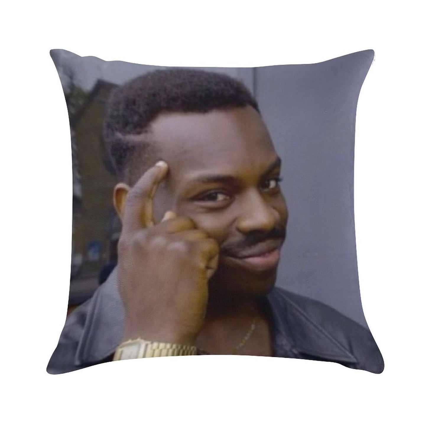 Roll Safe Thinking Meme Soft Luxury Feel Throw Pillow