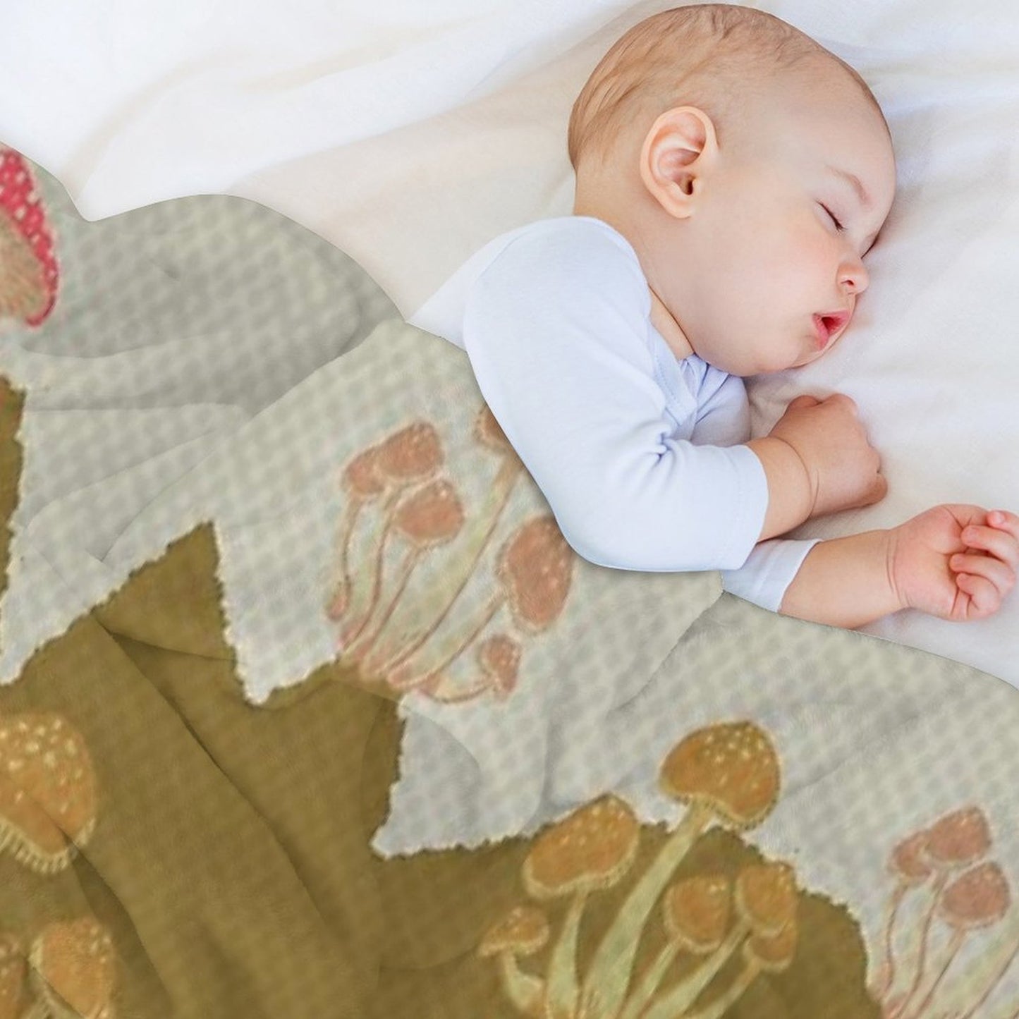 Mushroom Vintage Landscape Premium Throw Blanket