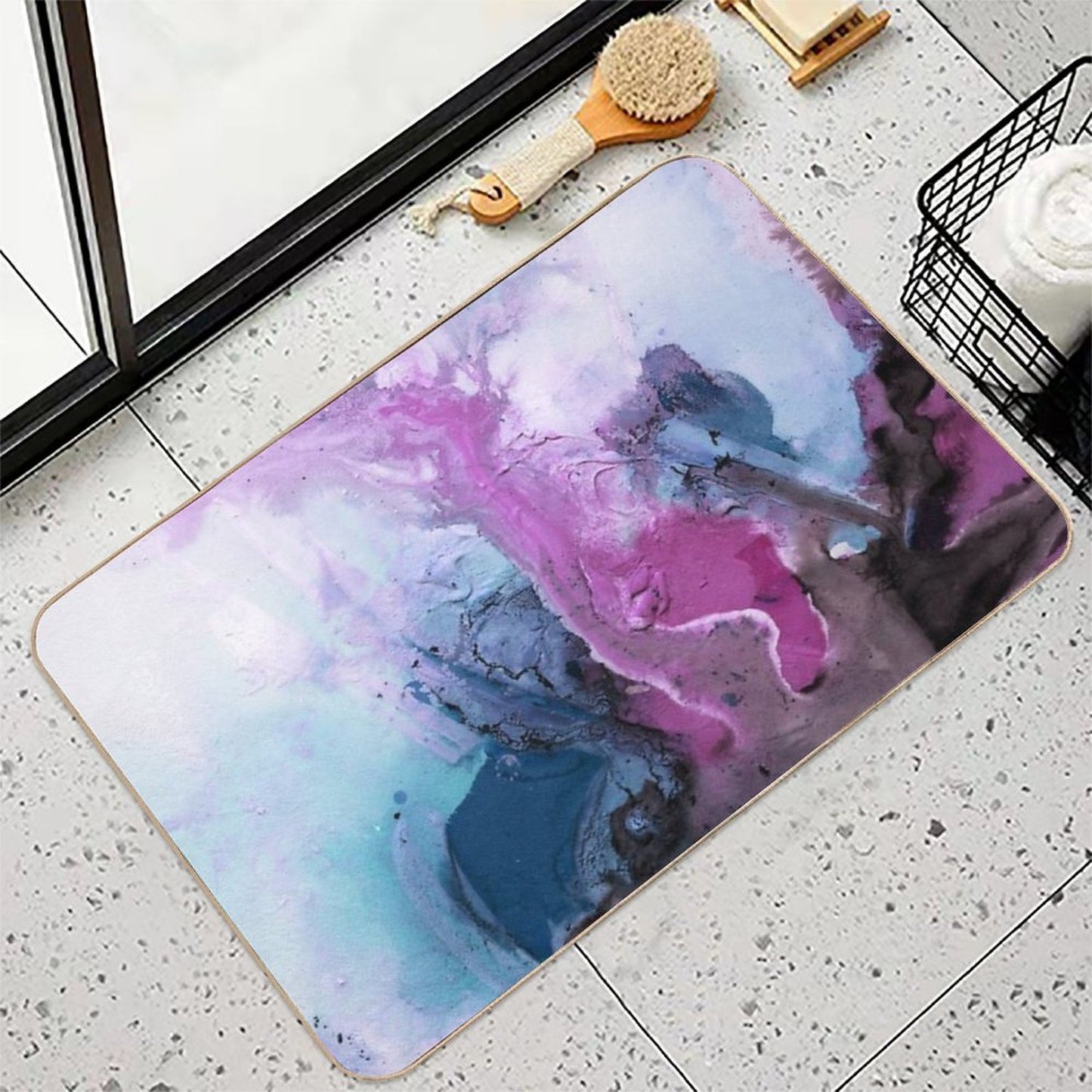 Abstract Watercolor Painting Versatile Bath Mat