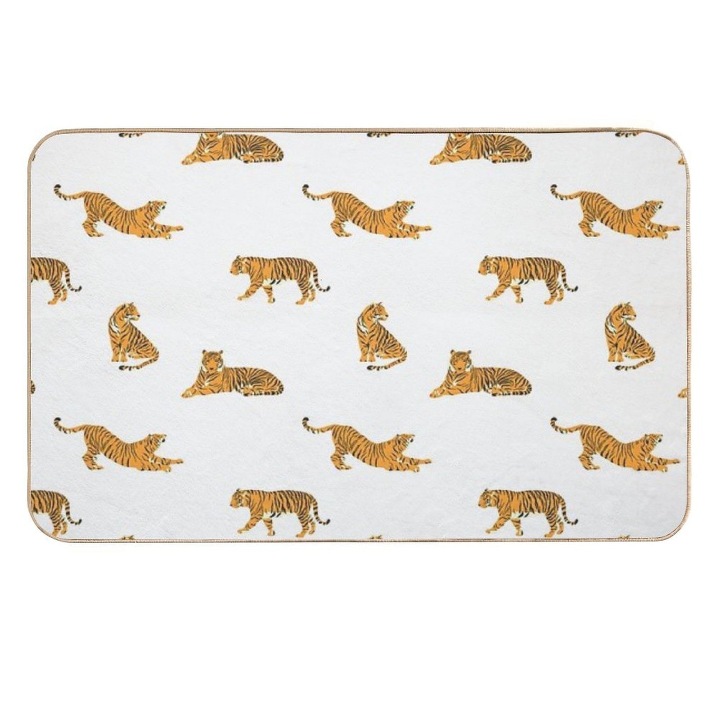 Tiger Pattern Rapid-Drying Bath Mat