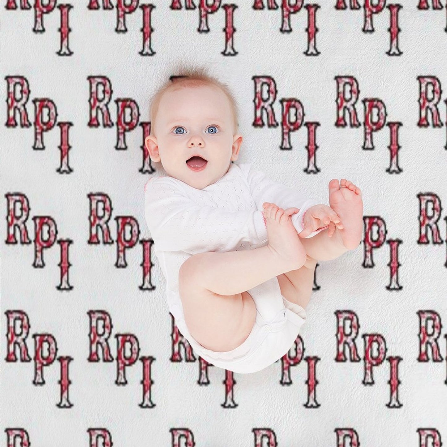 RPI Logo Travel-friendly Throw Blanket