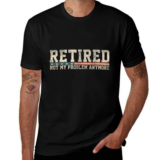 Vintage Retirement Gift, Retired 2025 Not My Problem Anymore  Moisture-wicking T-Shirt