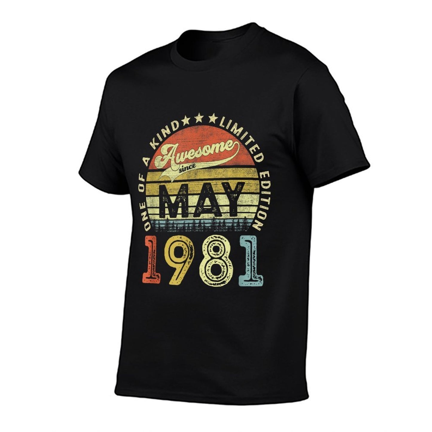 40 Years Old Birthday Awesome Since May 1981 40th Birthday Tagless Design T-Shirt