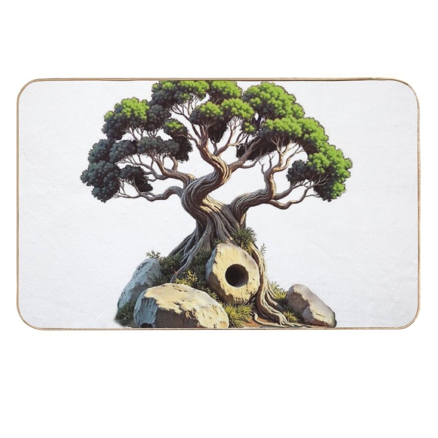 Bonsai Green Anti-Trip Bath Mat