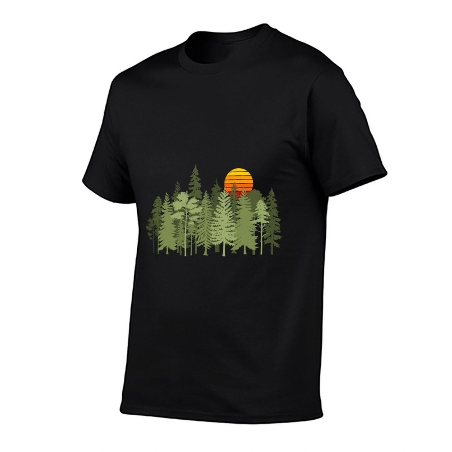 Trees Wildlife Nature Vintage Forest Wrinkle-resistant T-Shirt