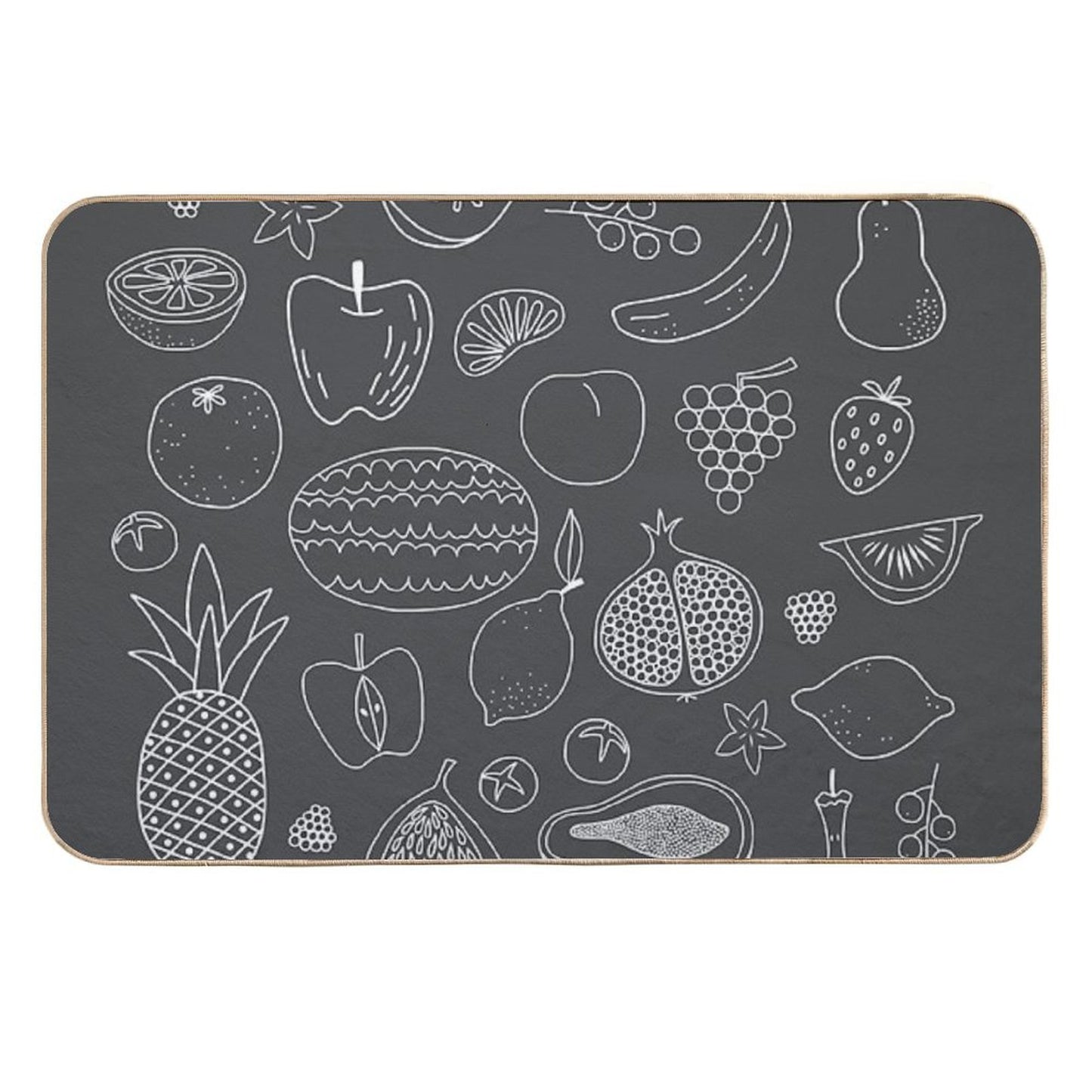 Fruity Drawings Anti-Trip Bath Mat