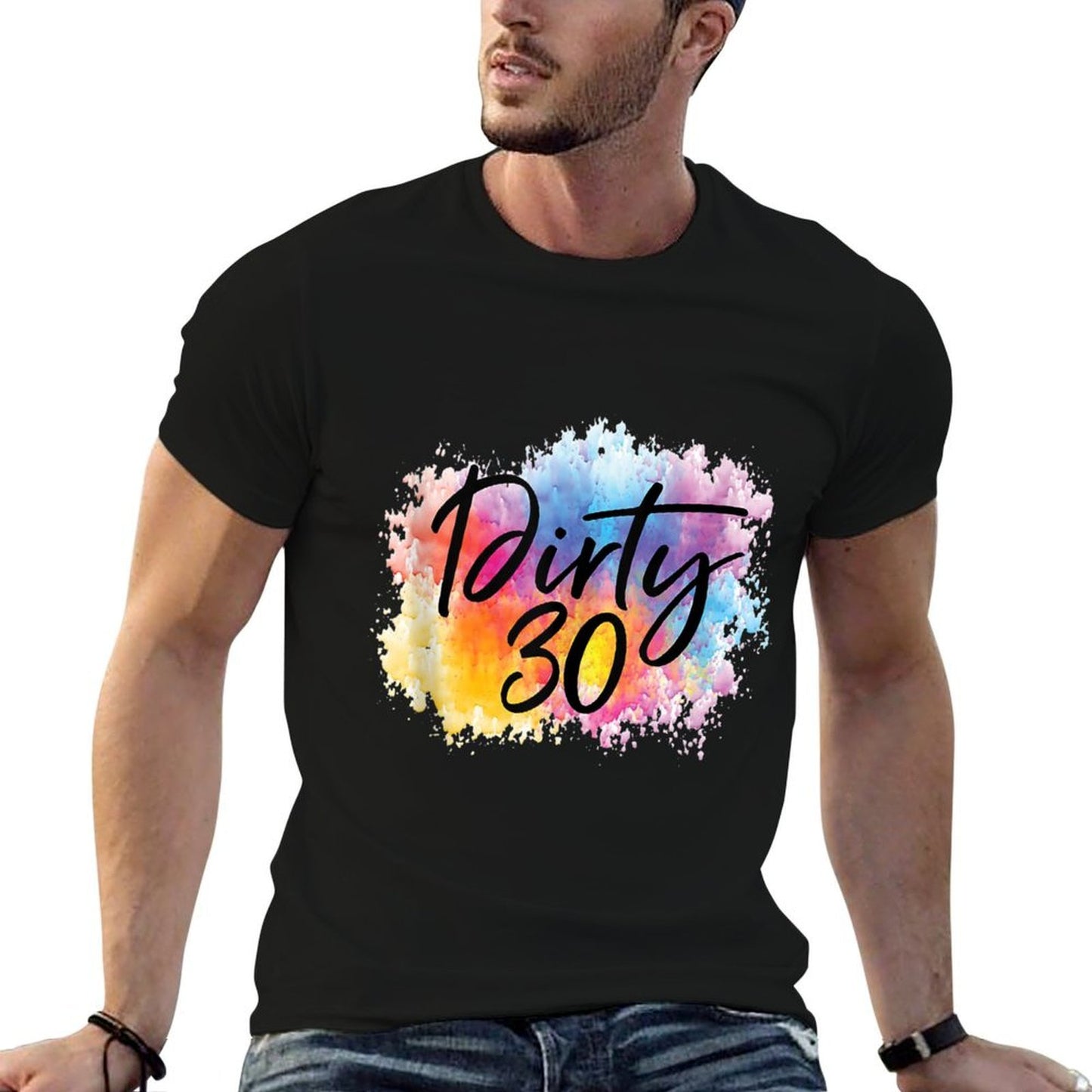 Dirty 30,Women Dirty 30s for Her Crew,Dirty 30 Oversized Silhouette T-Shirt
