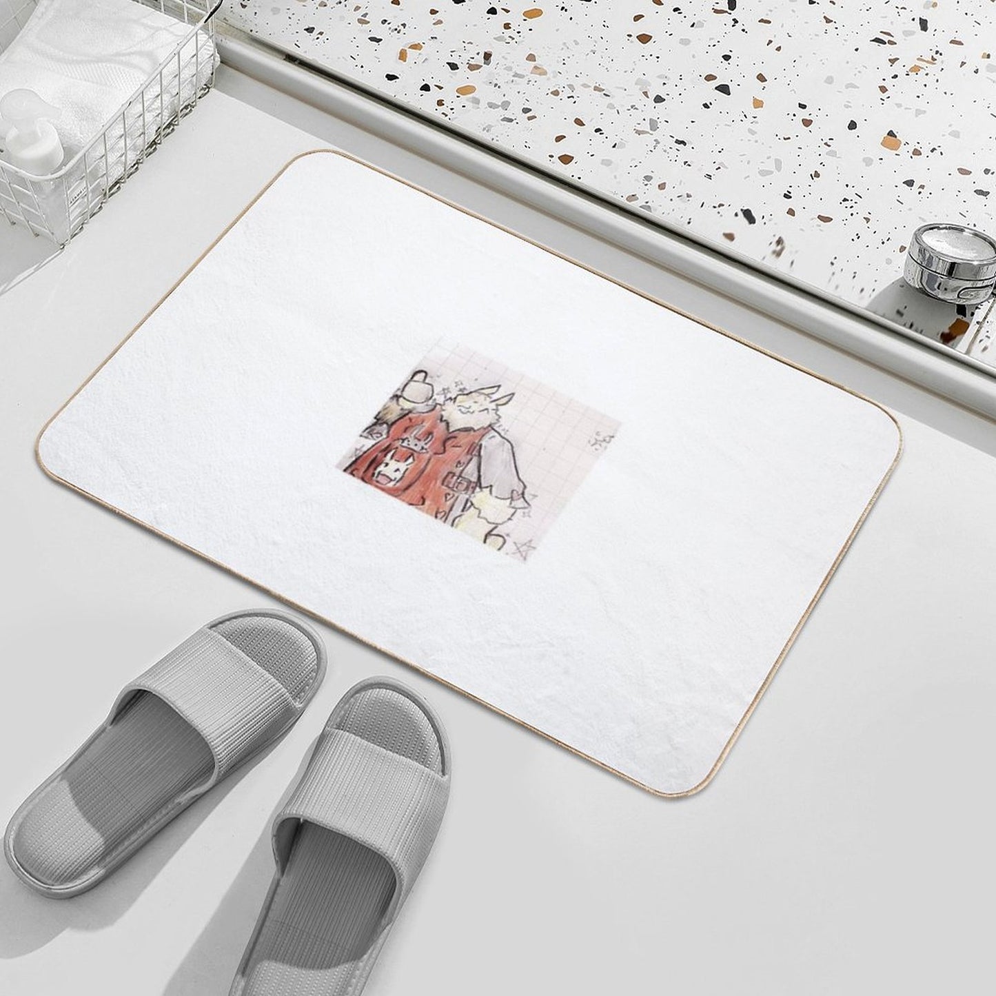 The Fluffy Rat Chief Non-Slip Bath Mat