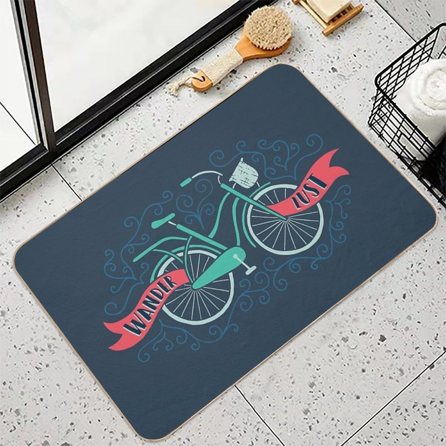 Wanderlust Bicycle Anti-Trip Bath Mat