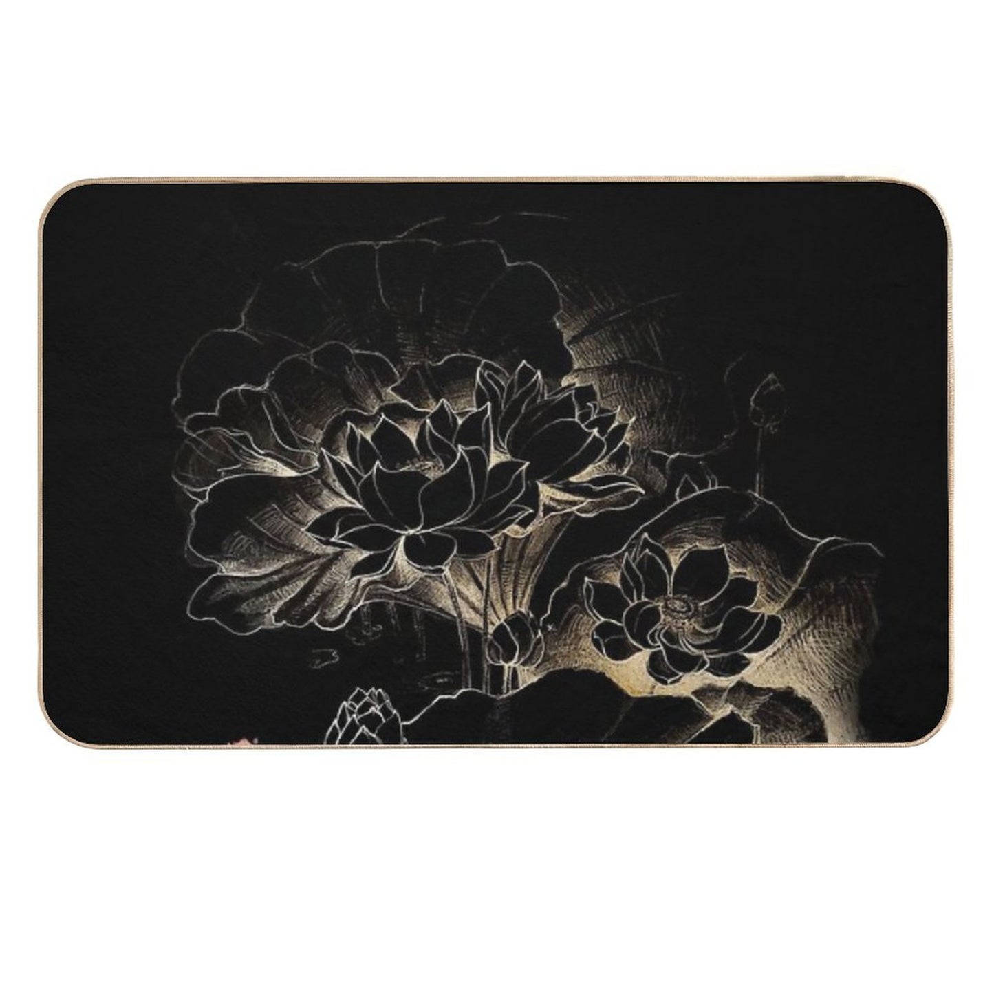 Gold Lotus High-Traffic Bath Mat