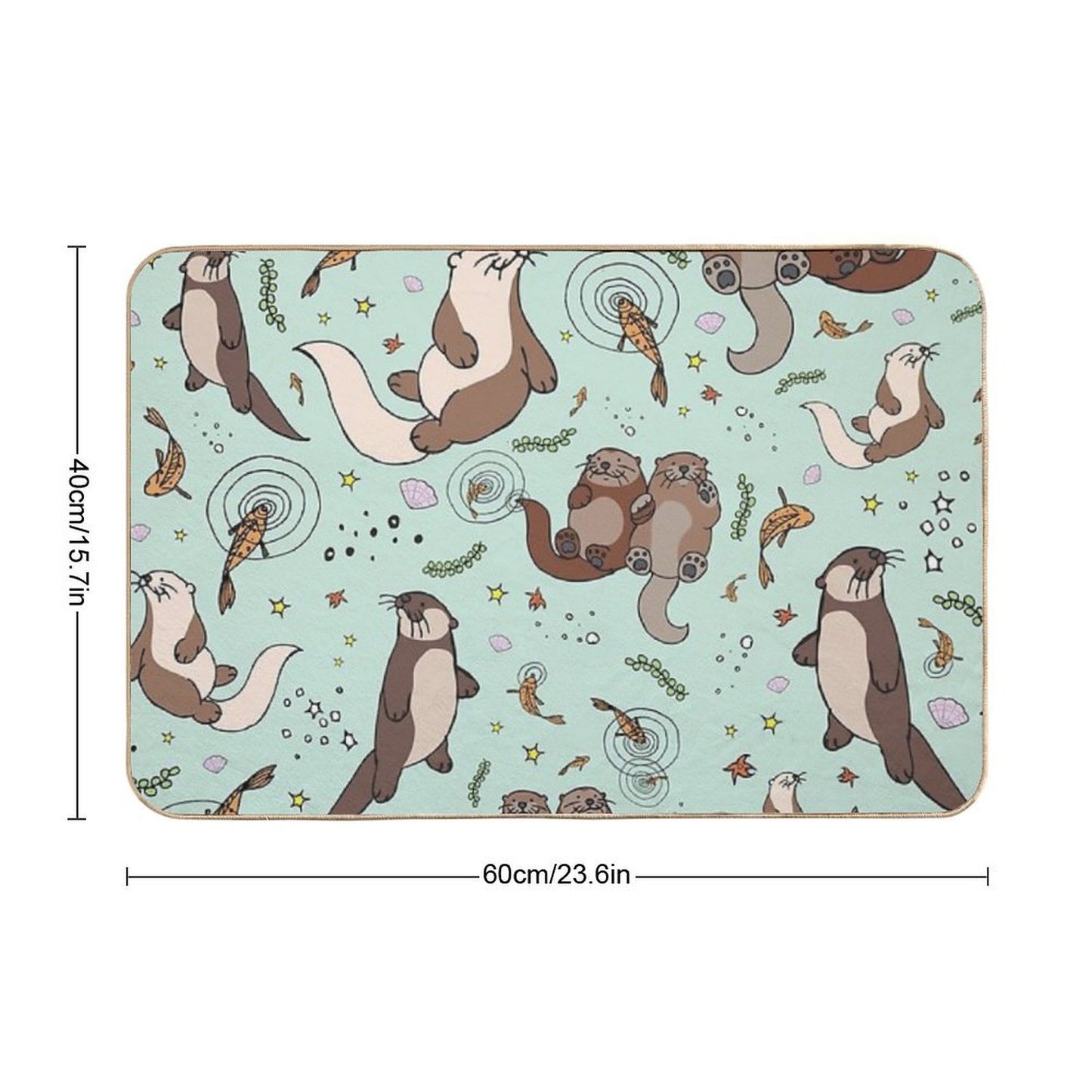 Sea Otters High-Traffic Bath Mat