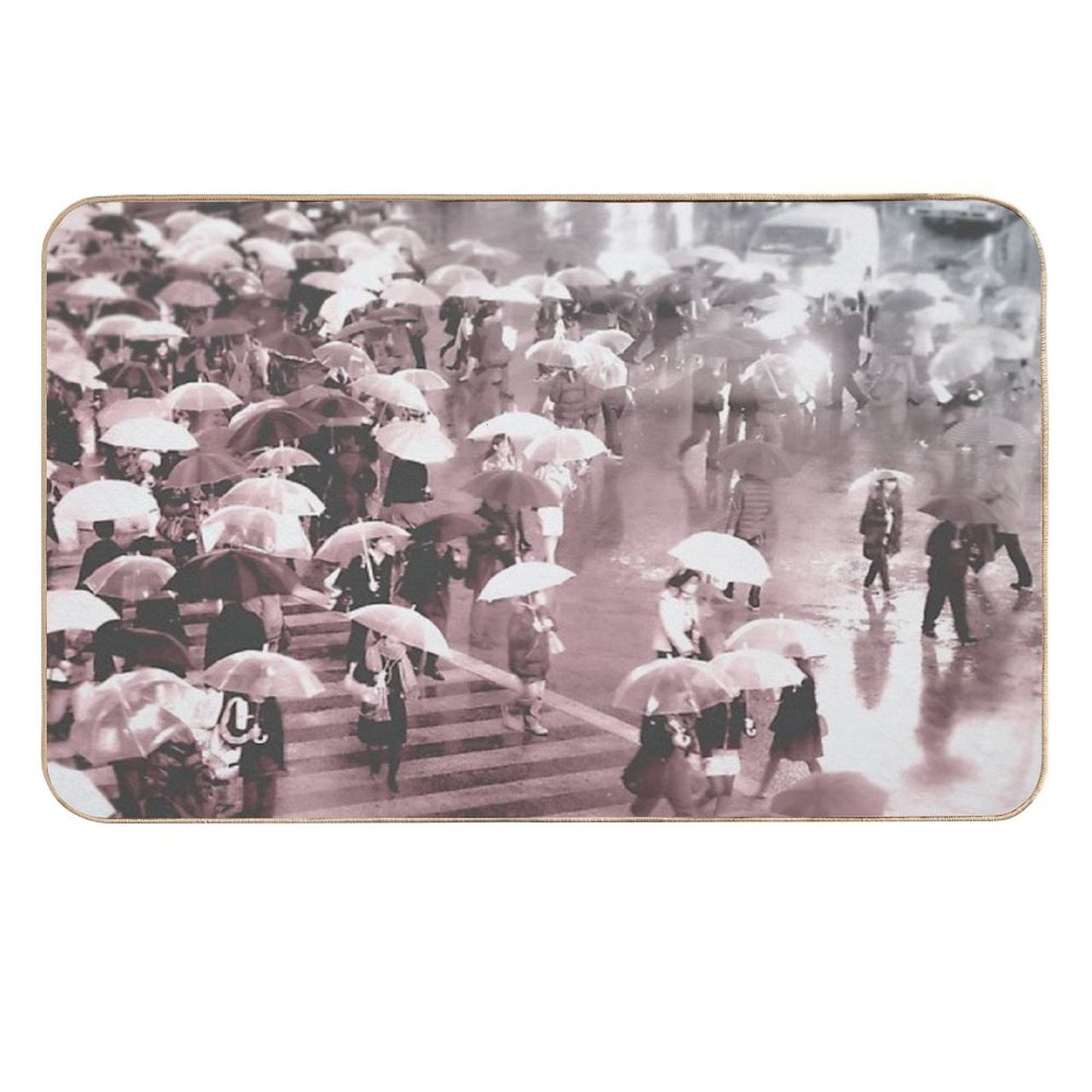 Rainy Day in Shibuya Toxin-Free Bath Mat