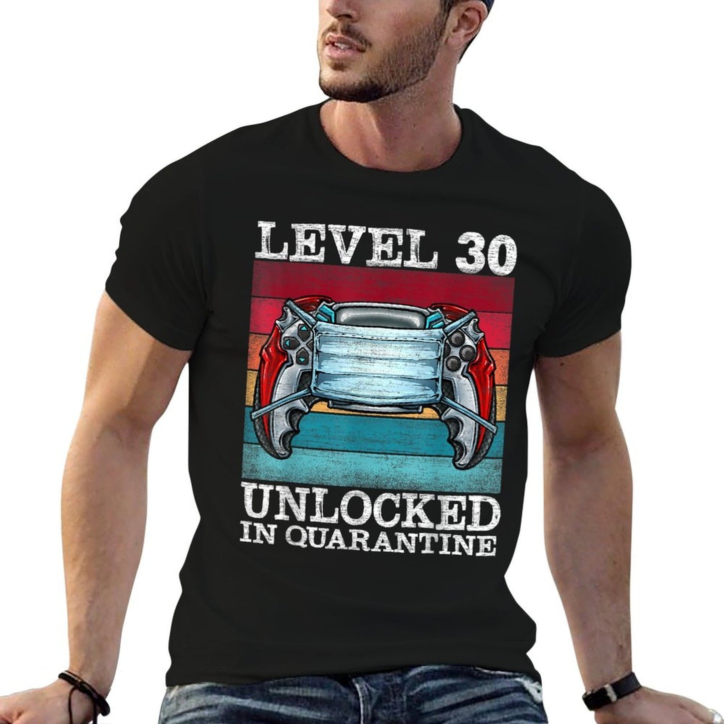 Level 30 Unlocked In Quarantine Video Gamers 30th Birthday Vintage-inspired T-Shirt