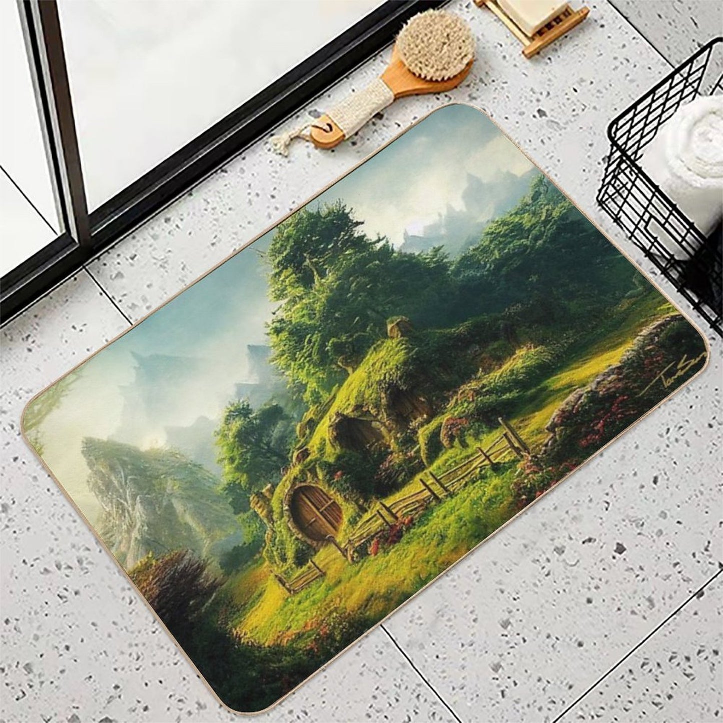 Good Morning Shire Dirt-Trapping Bath Mat