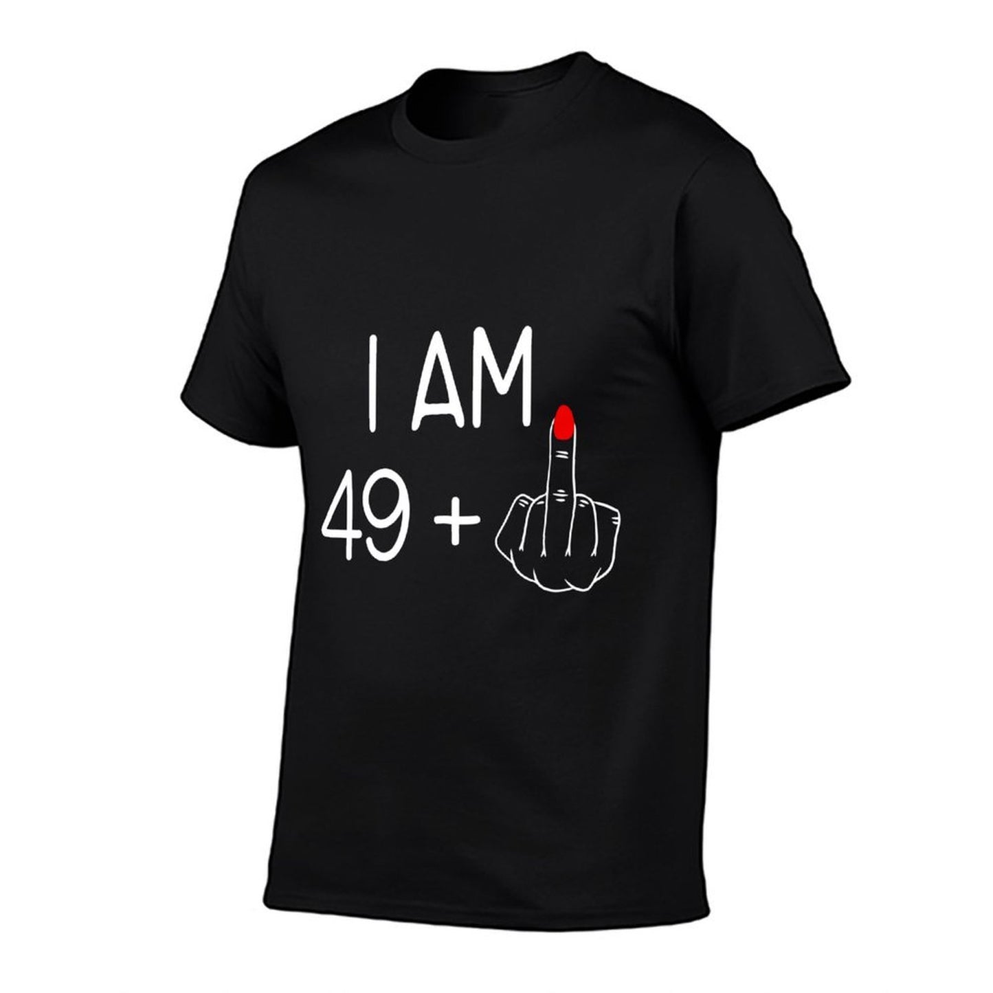 Womens I Am 49 Plus 1 Middle Finger for 50th Birthday Women Lightweight T-Shirt