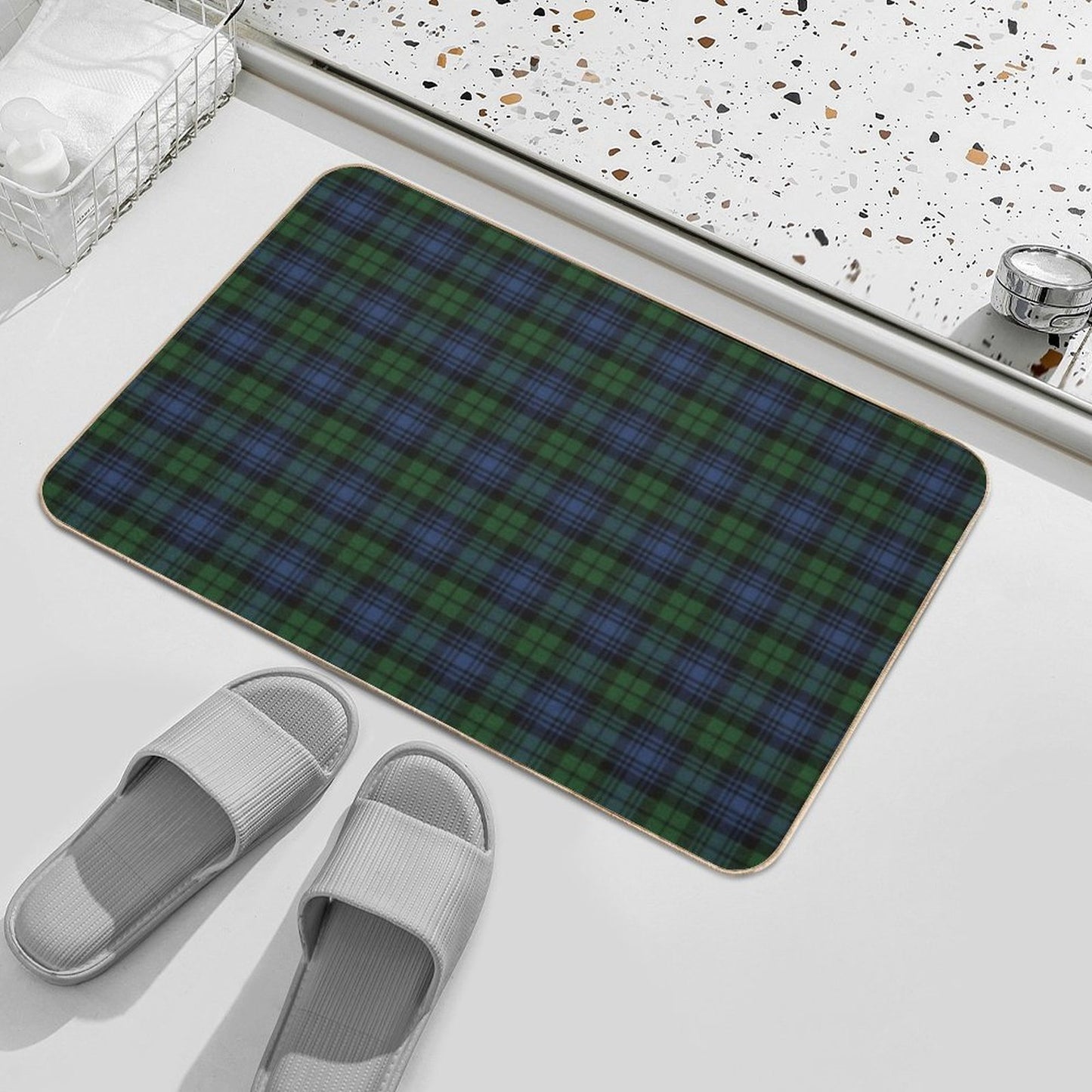 Black Watch Ancient Original Scottish Tartan Durable Bath Mat