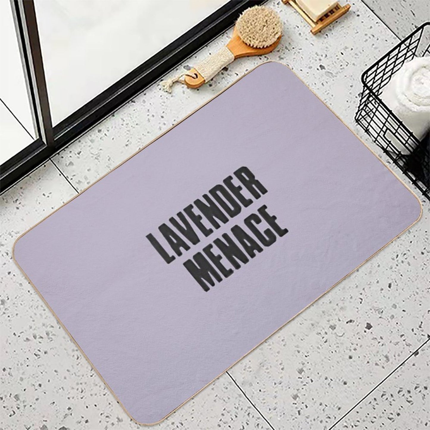 Vingtage Lesbian Feminist Lavender Menace Odorless Bath Mat