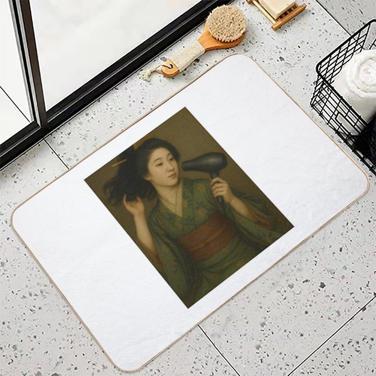 Geisha Girl – Edo Elegance Meets Modern Blowout Pet-Safe Bath Mat