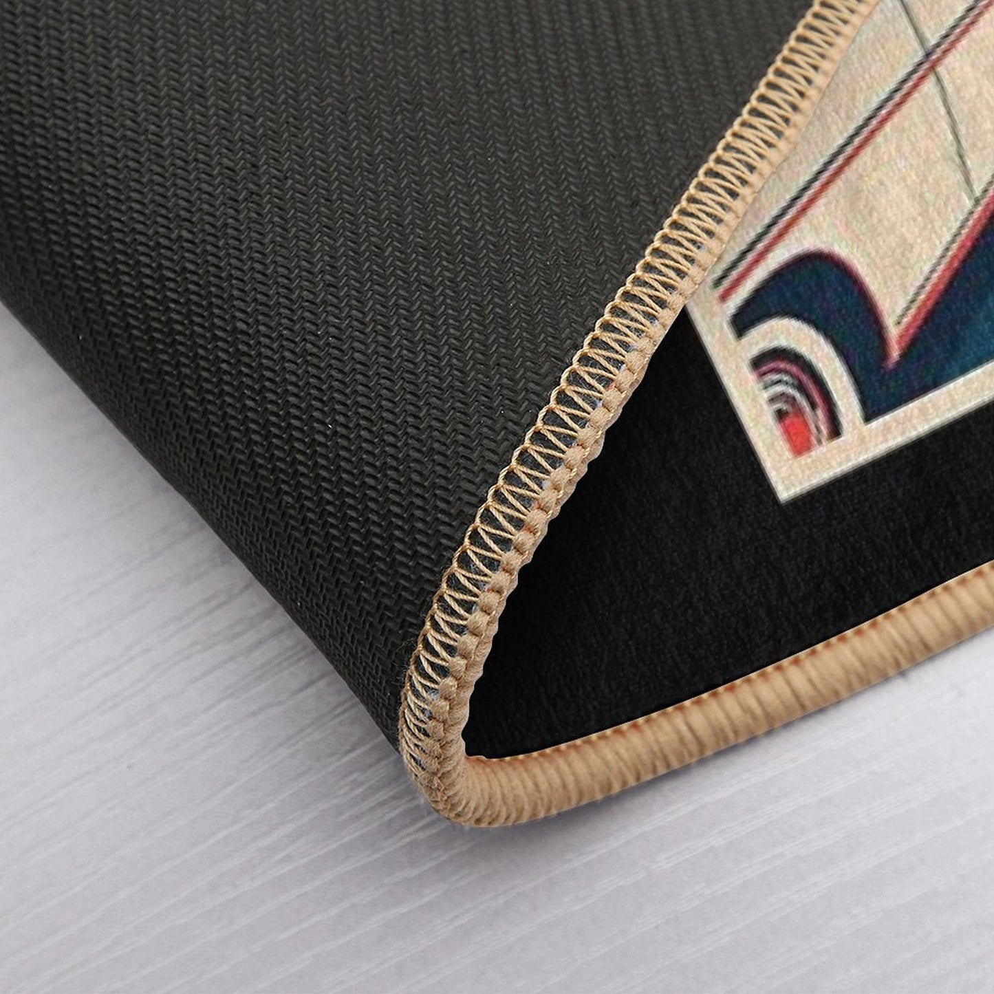 Classic Convertible on Coastal Road in Hope Style Non-Slip Bath Mat