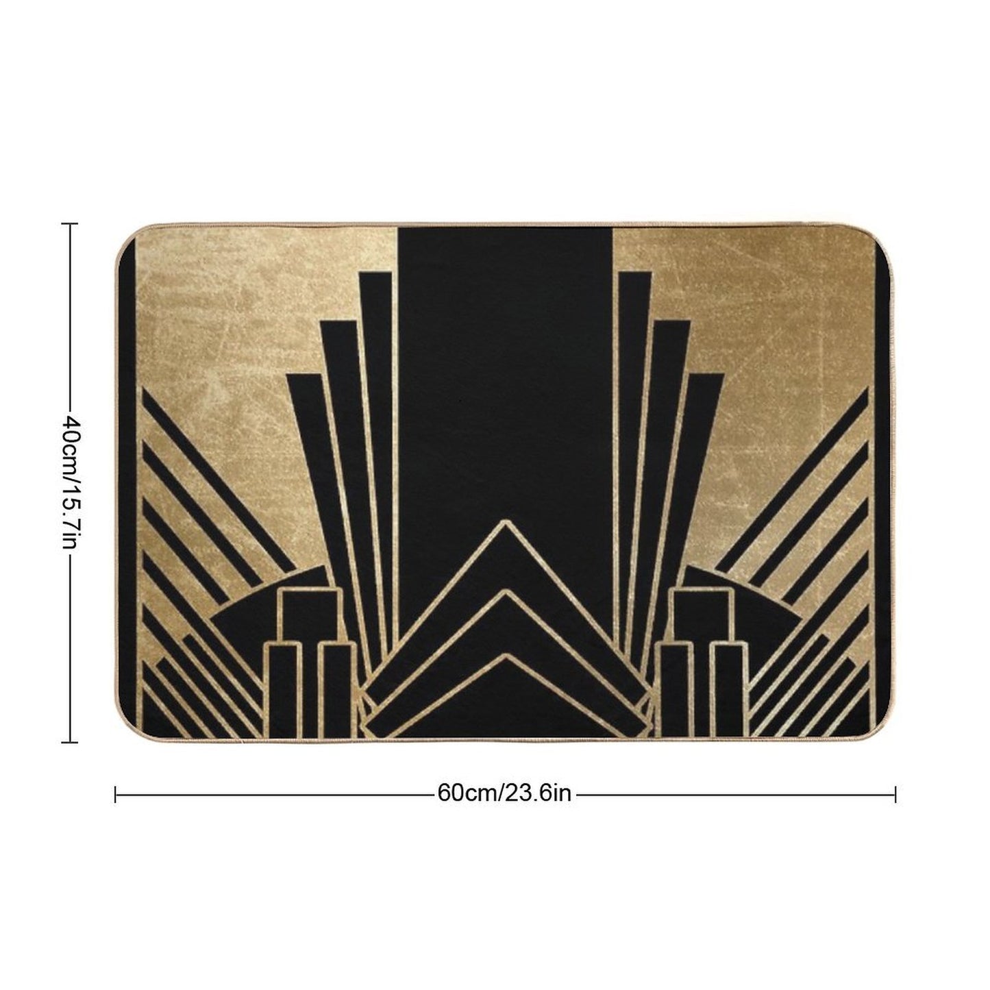 Art Deco Design Non-Slip Bath Mat