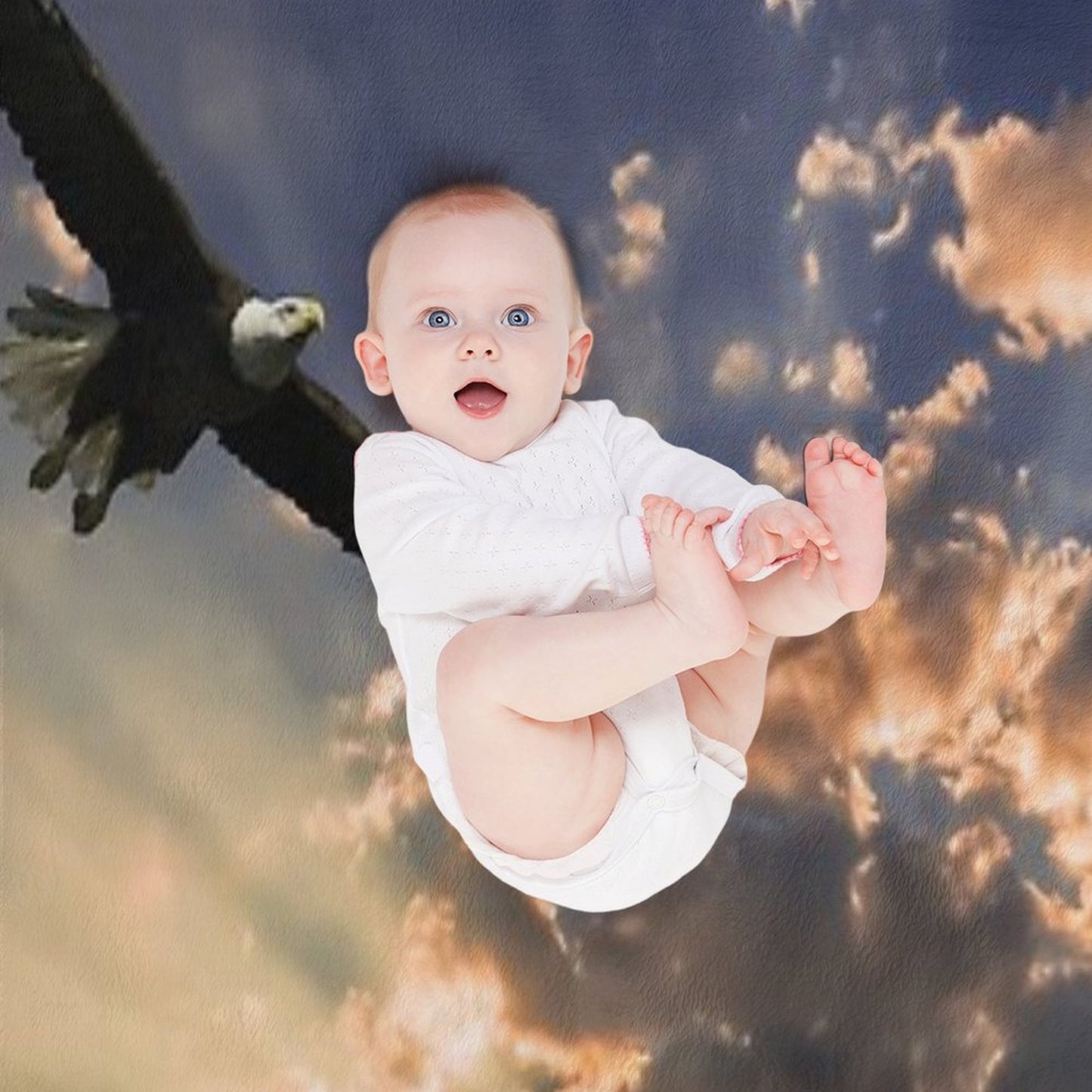 High Soaring Bald Eagle Comfort Throw Blanket