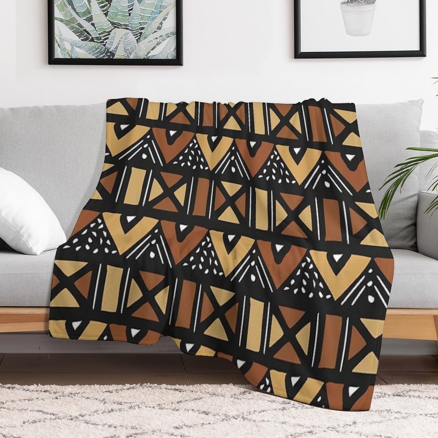 Mud Cloth Mali Compact Throw Blanket