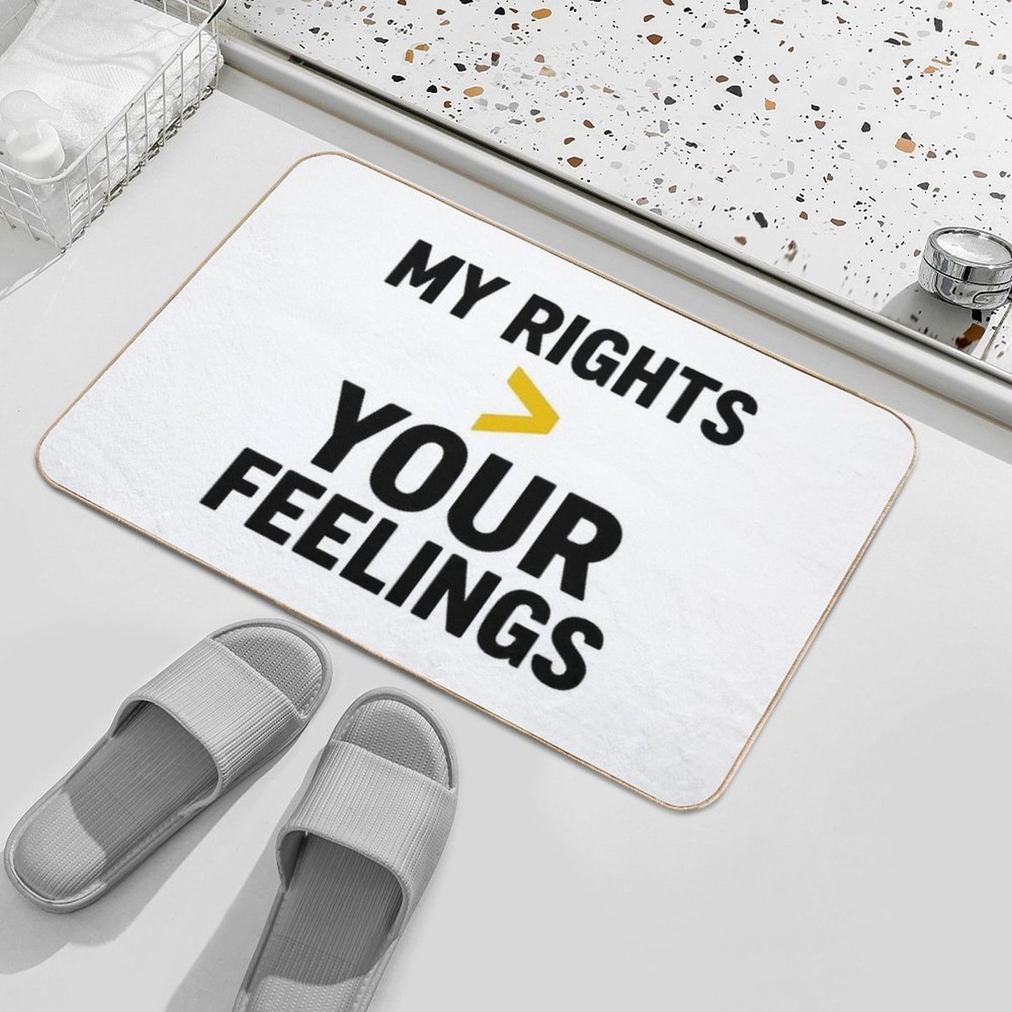 My Rights Your Feelings Non-Slip Bath Mat