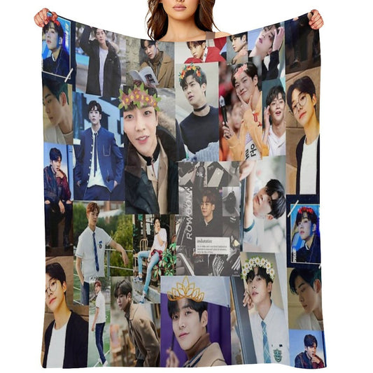 Rowoon Beautiful Collage Plush Throw Blanket