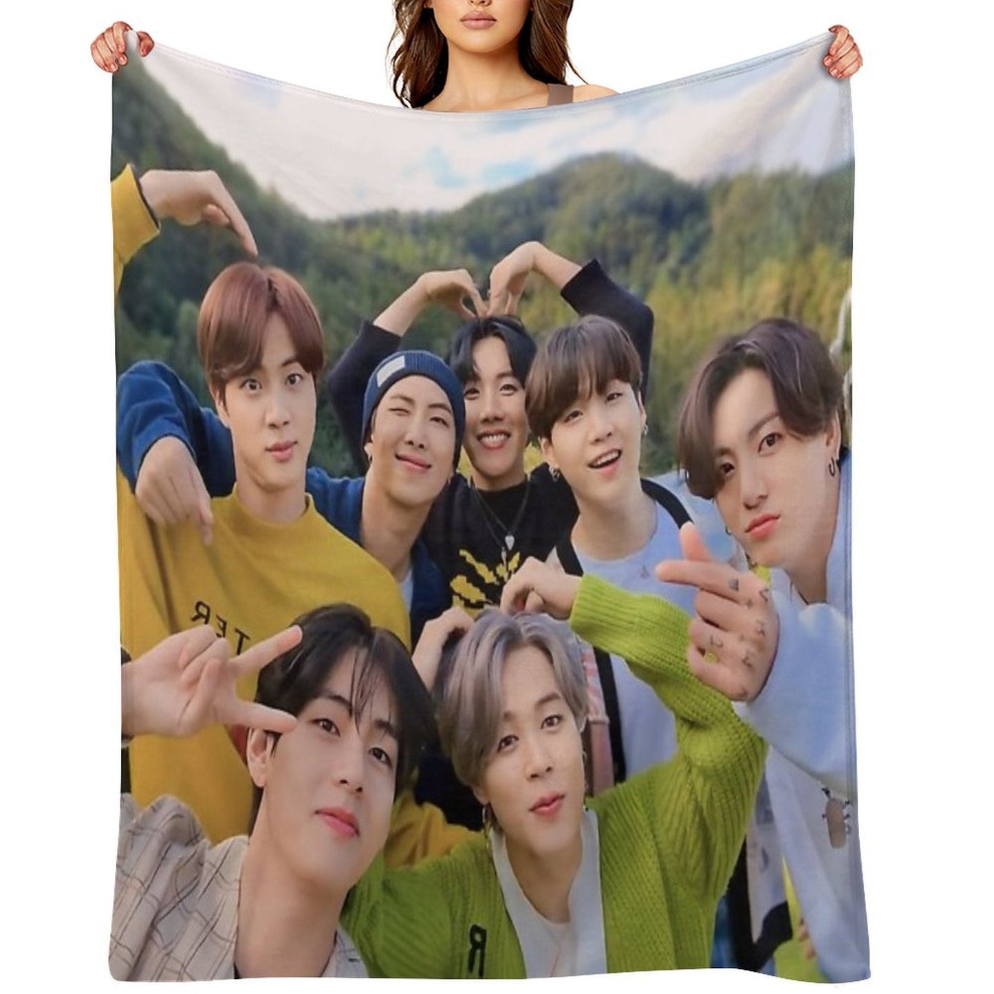BTS Ot7 Festa Travel-friendly Throw Blanket
