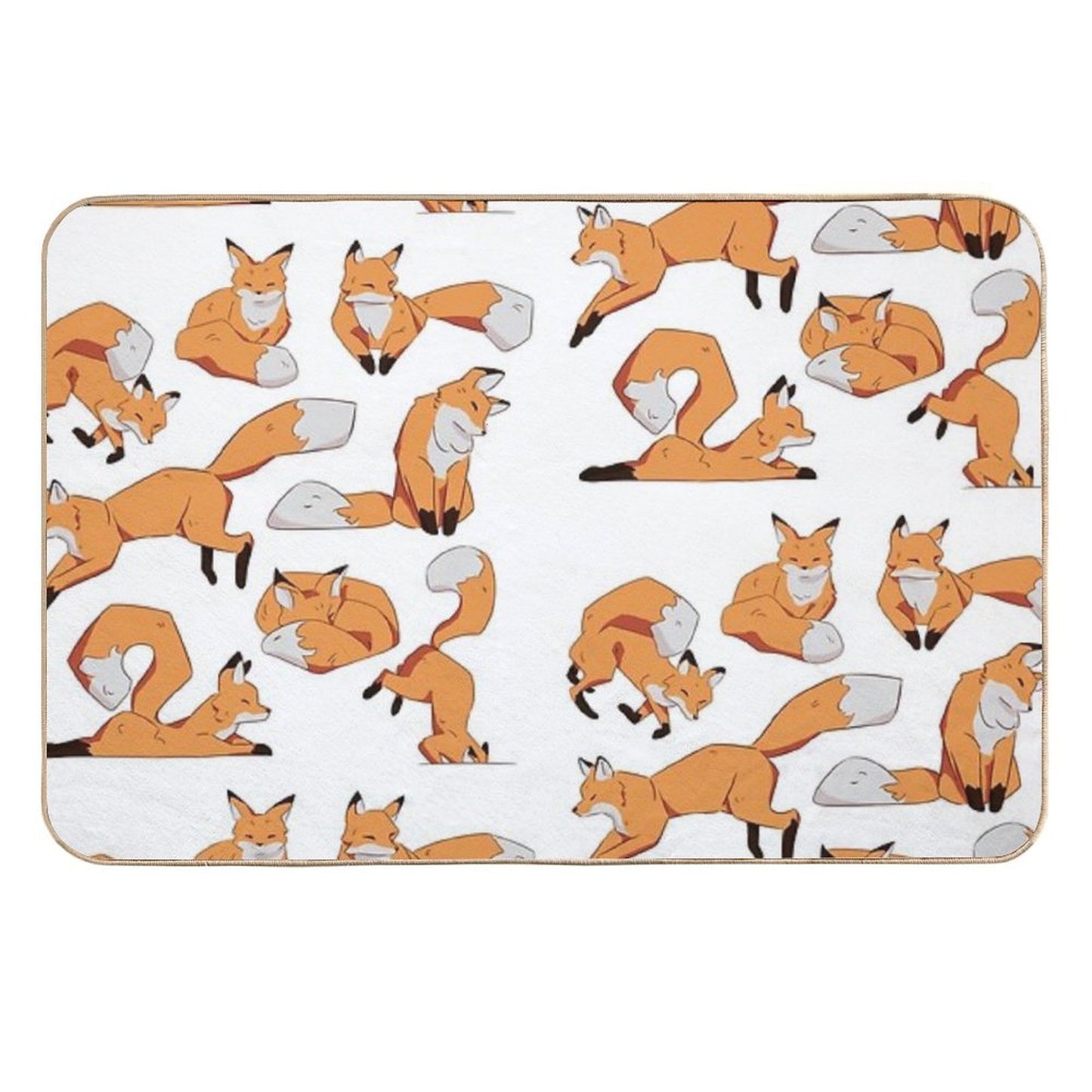 Cute Foxes Eco-Friendly Bath Mat