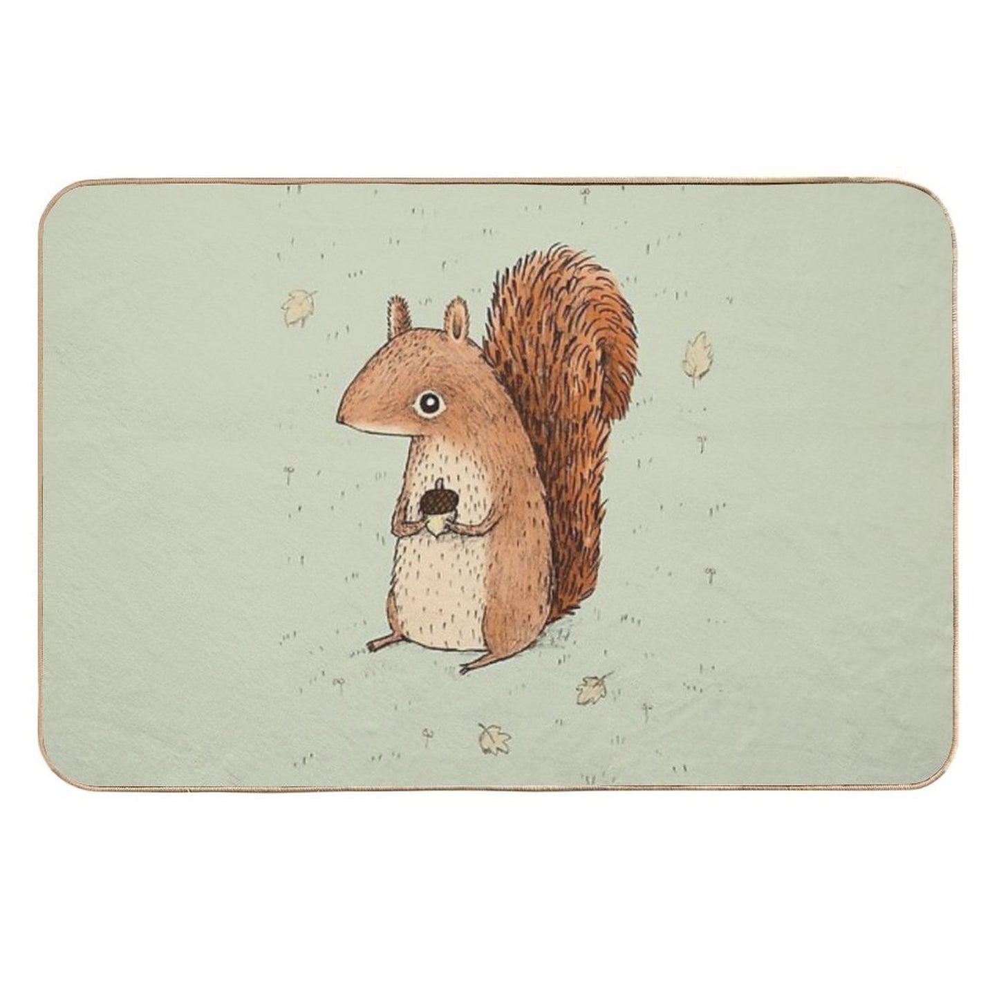 Sarah The Squirrel High-Traffic Bath Mat