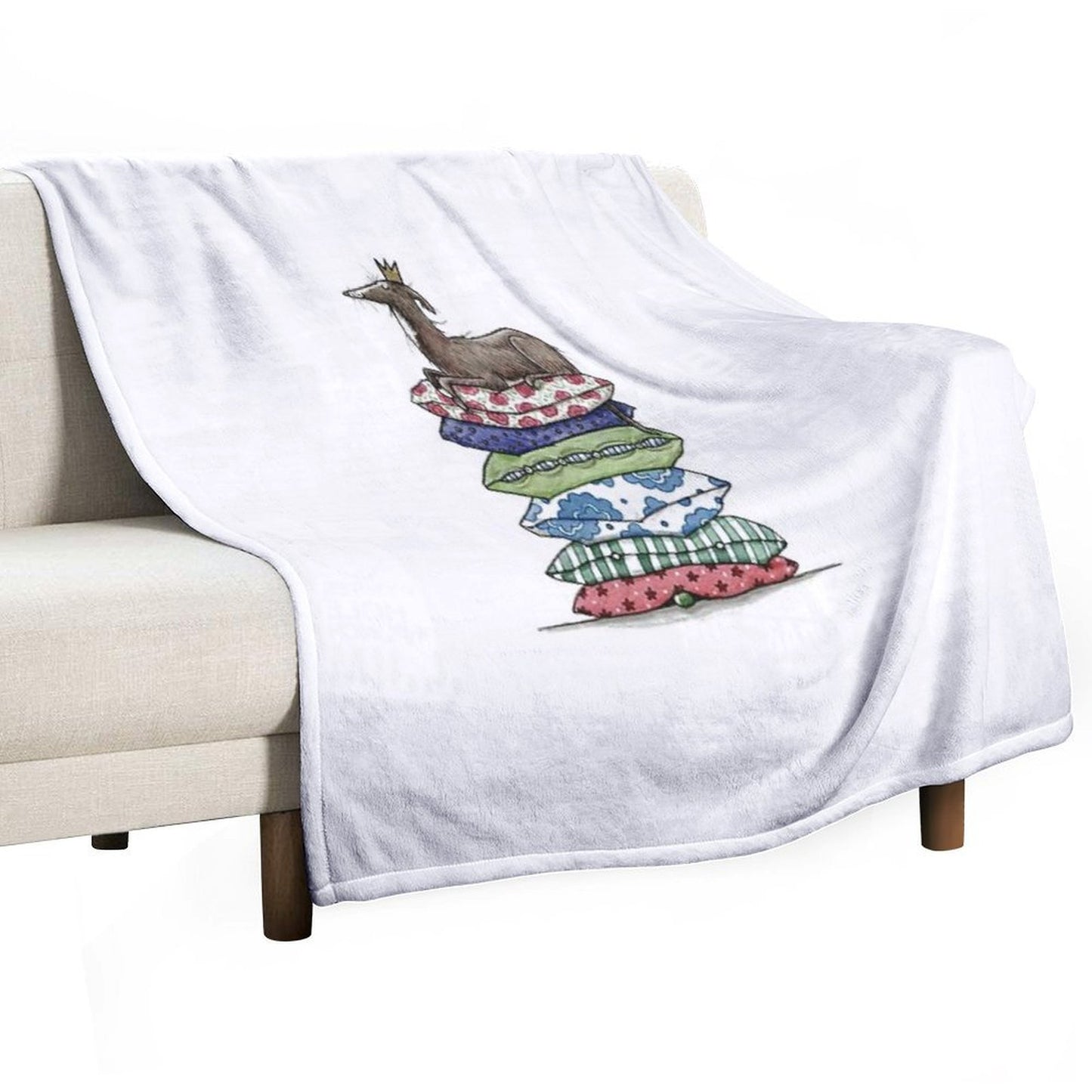 Princess On The Pea - Greyhound - Galgo - Whippet - Italian Greyhound All-season Throw Blanket