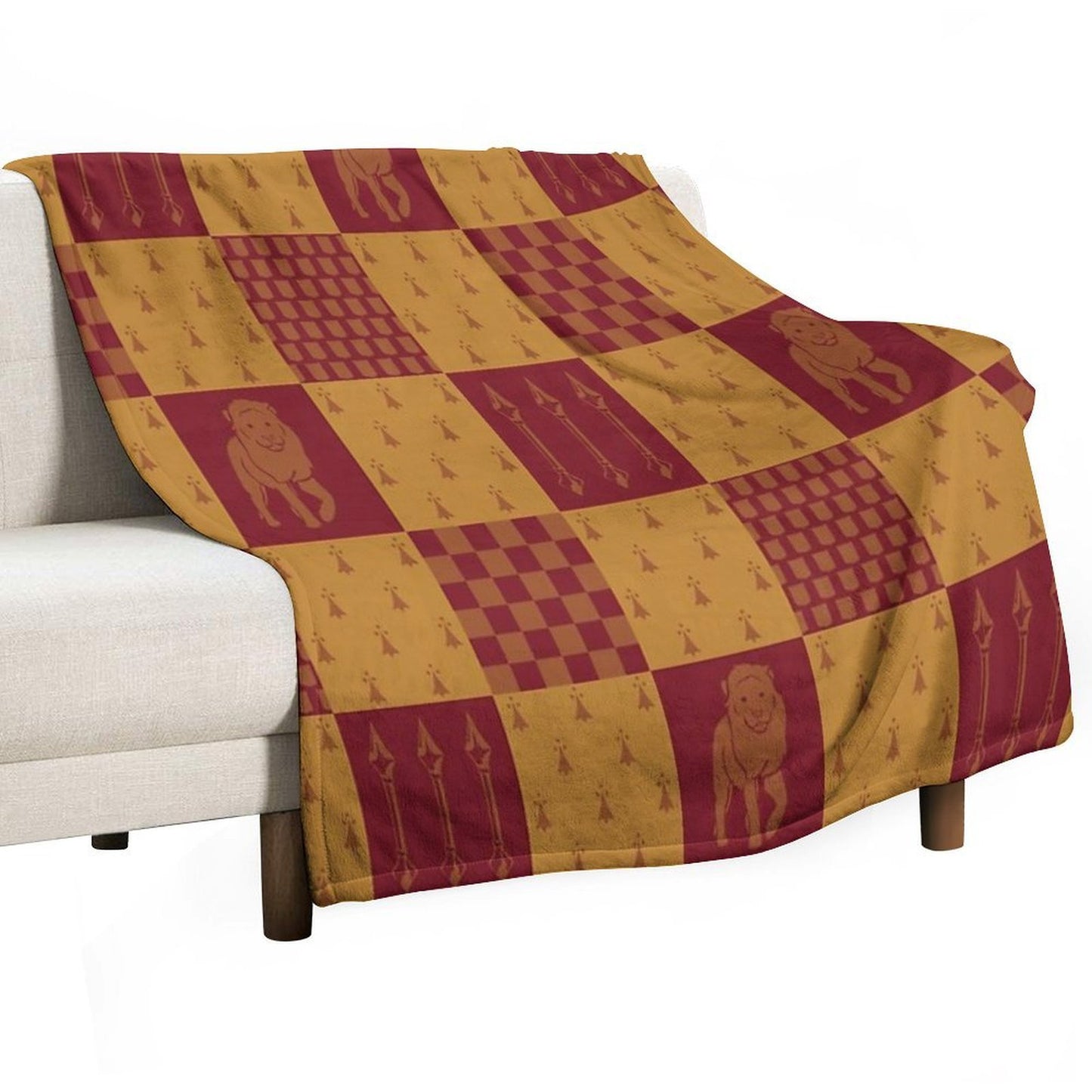 Lion House Pattern Compact Throw Blanket