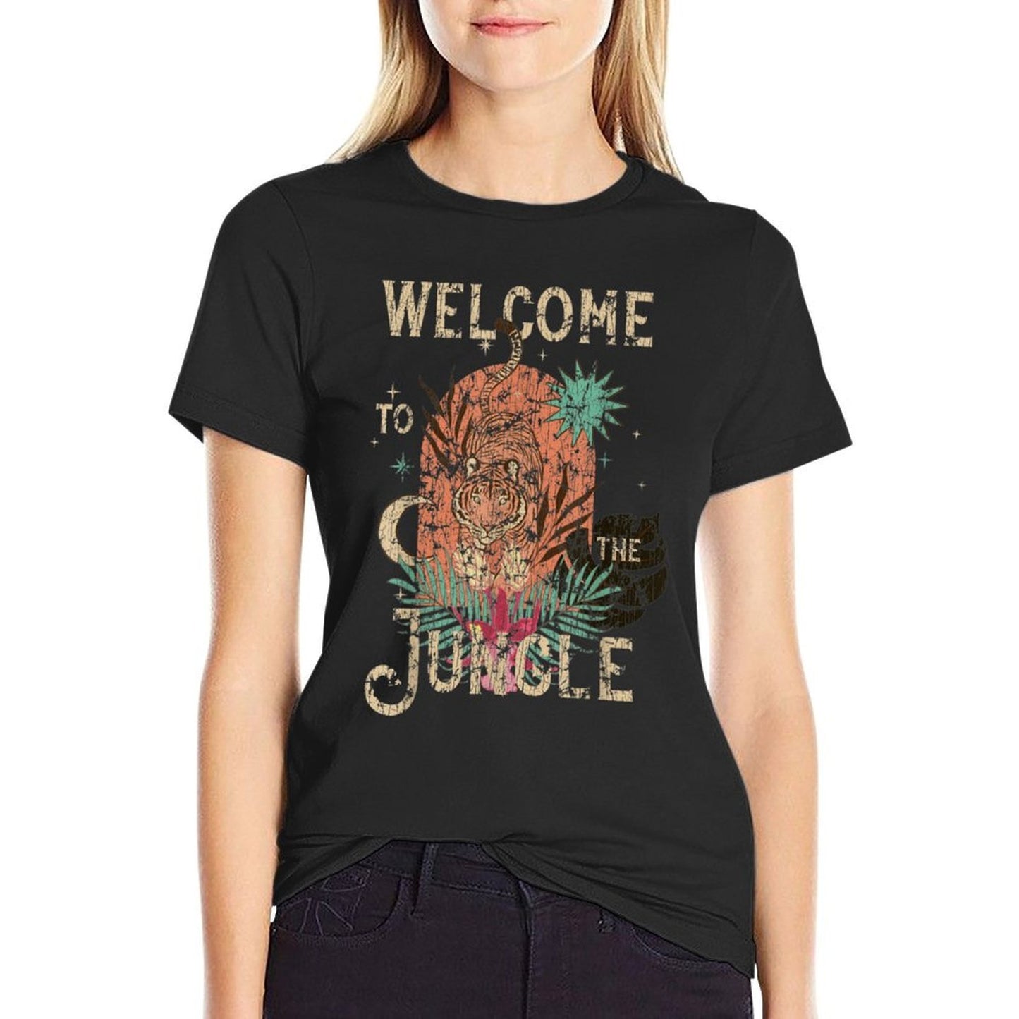 Jungle Tiger Welcome To Our Jungle Tiger Lover Hiking Versatile T-Shirt