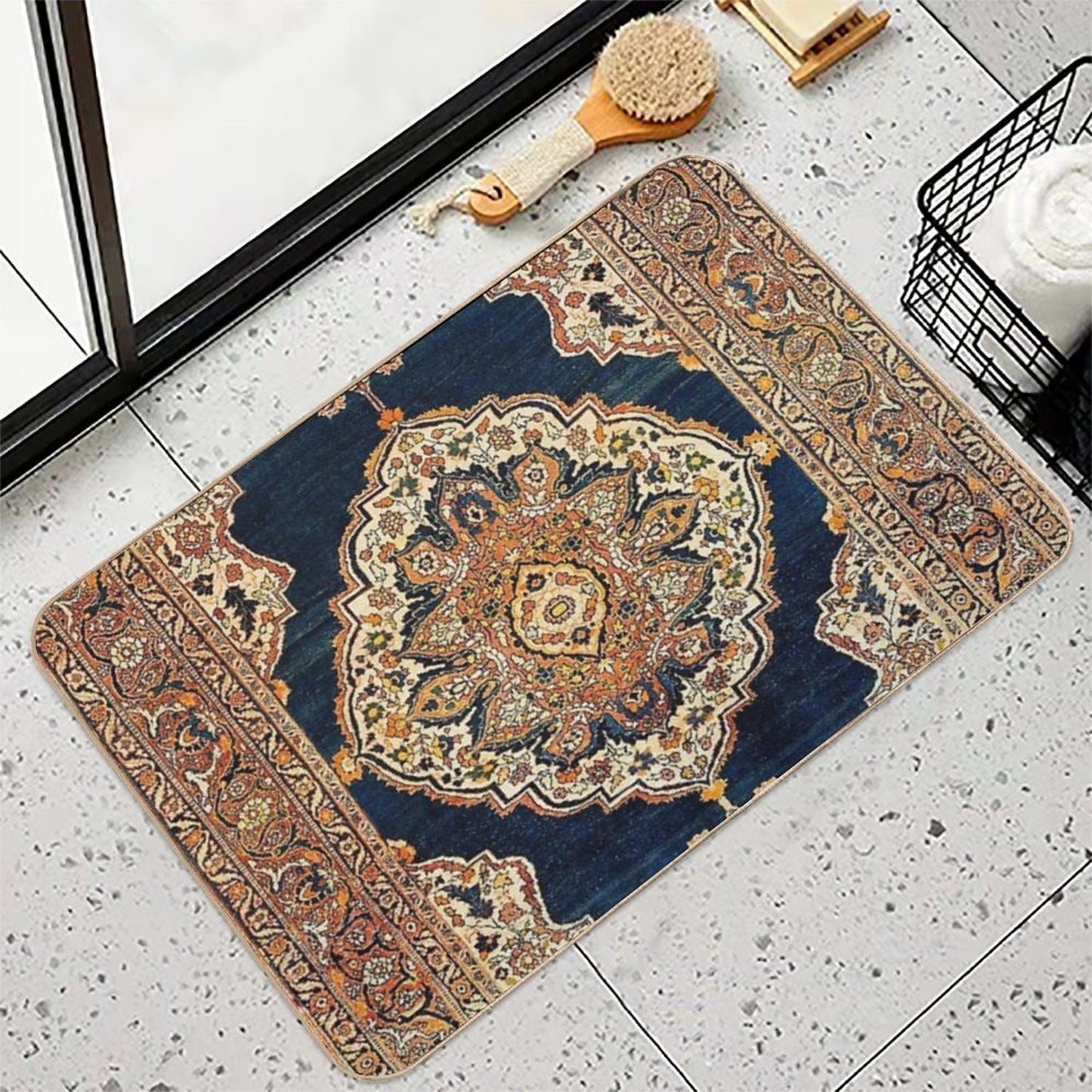 Tabriz Azerbaijan Northwest Persian Rug Print Durable Bath Mat