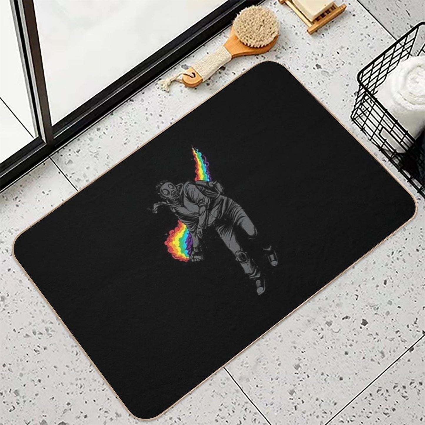 No More Tear Gas Slip-Resistant Bath Mat